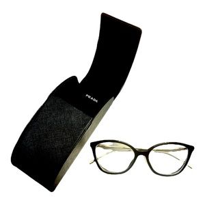 PRADA | Authentic Women’s PR 11VV Conceptual Eyeglasses Frame Black Gold